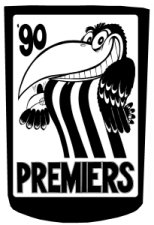 1990 Collingwood Prem Stubby Holder FREE POST WITHIN AUSTRALIA